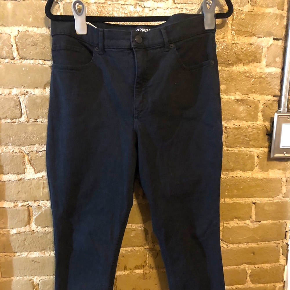 Express black high rise jeans 12 long